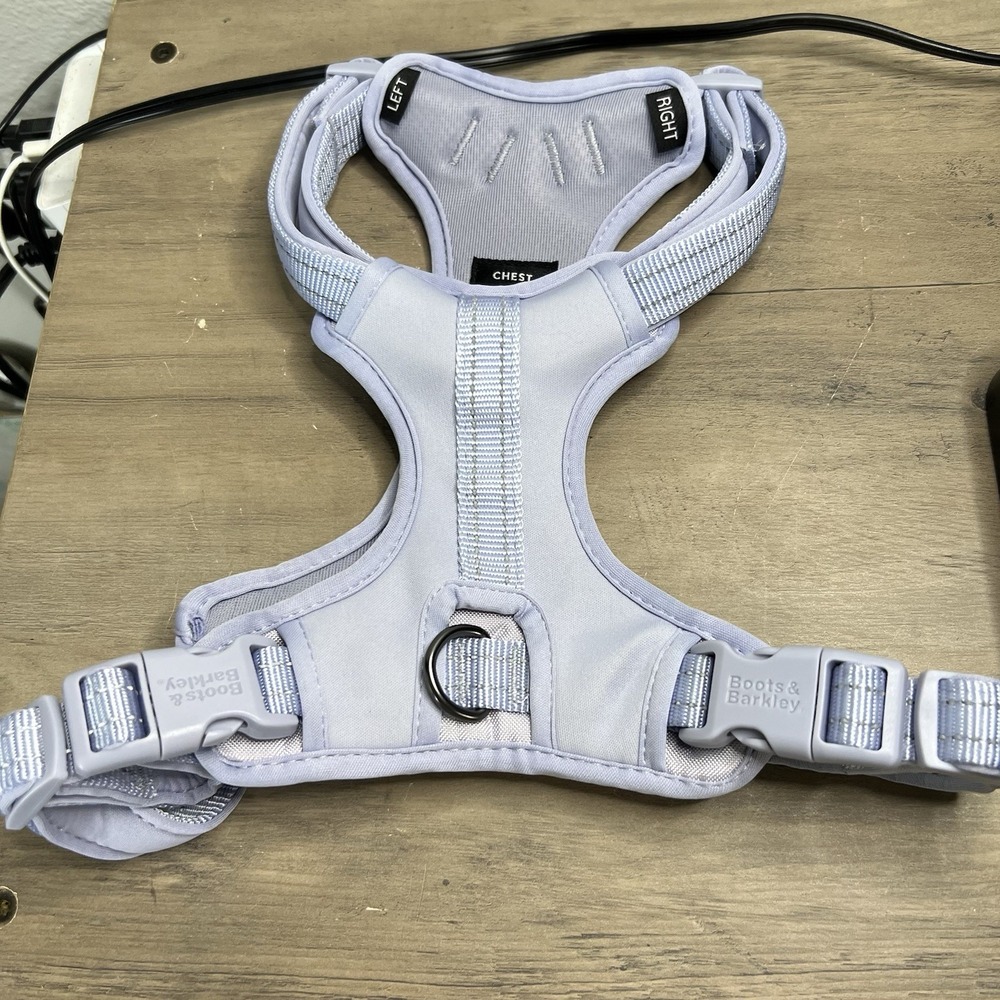 Boots & Barkley Reflective‎ Comfort Dog Harness - Medium - Periwinkle Blue EUC!